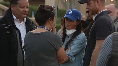Harry and Meghan’s Montecito home is now on the edge of an ‘extreme danger zone’ as LA braces for ‘explosive fire growth’ with hurricane force winds due today, this means…